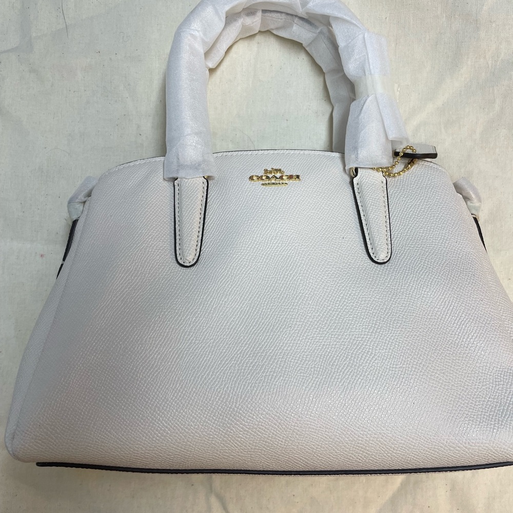 Coach Sage Carryall Crossgrain Leather Chain Satchel Cry